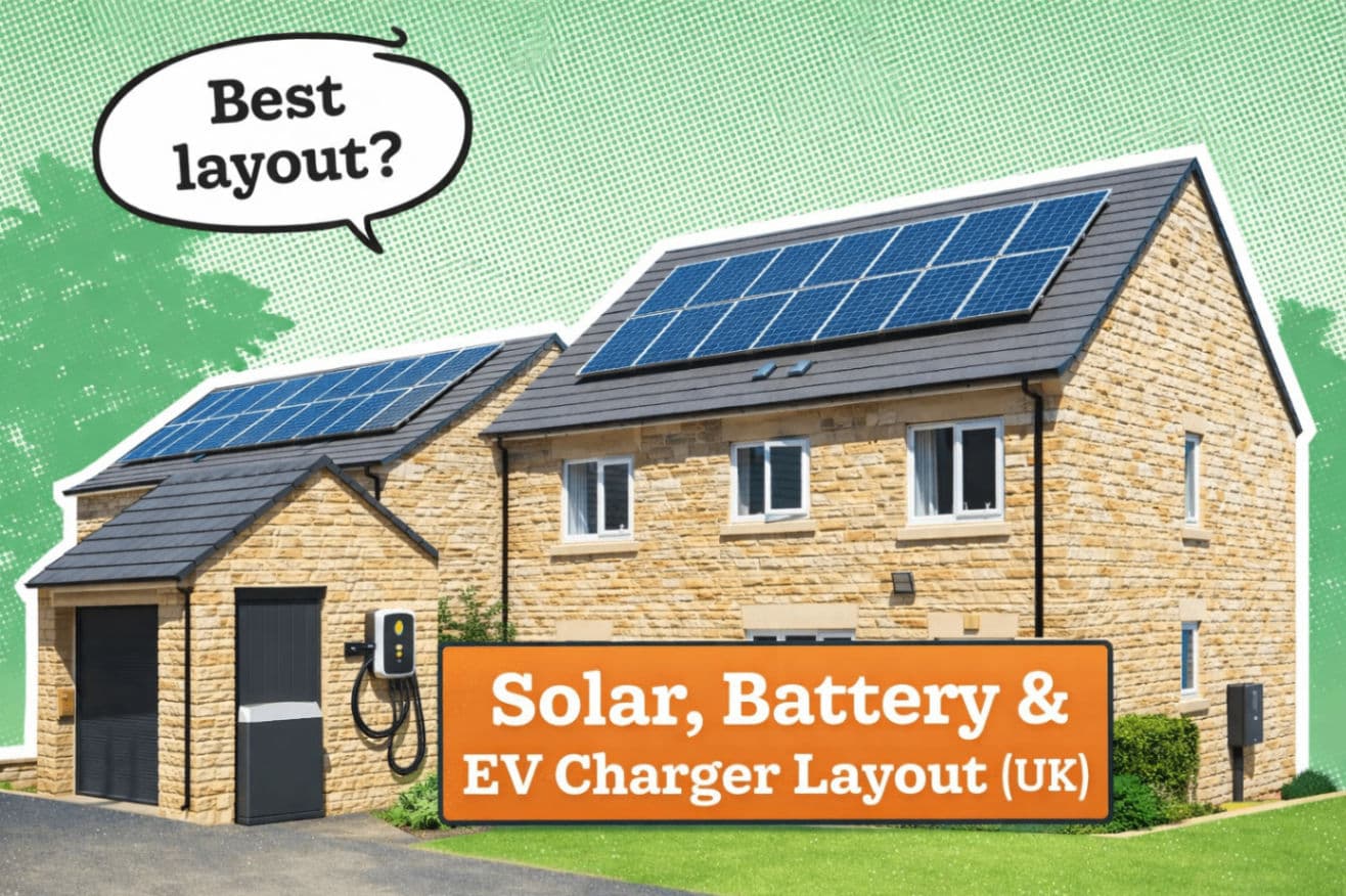 Solar, Battery & EV Charger Layout UK